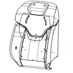 Driver's seat backrest padding 6805210AST01A