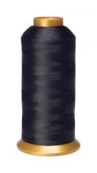 Synthetic sewing threads made of complex polyester yarns 22L