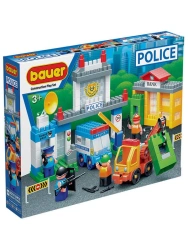 Bauer "Police" series children's educational construction set "Bank Guard" 181 pieces in a box, article 632