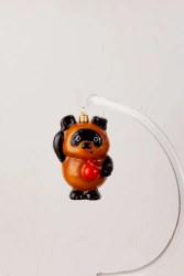 Licence Christmas tree toy made of glass "Winnie"