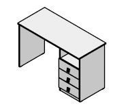 Straight table with drawer. Set of furniture "Contemp"