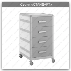 Standard series laboratory pedestal: TLp.04.00