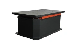 Swivelling support table 25 t complete with cabinet and control panel