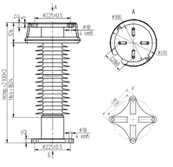 Insulator OSC 8-220-A05-3 UHL1