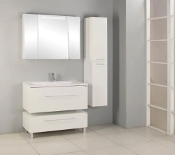 Pedestal washbasin cabinet Aquaton Madrid 100 M white 1A126901MA0101.A126.9.01M.A01.0