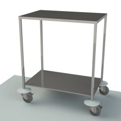 Instrument tables on a metal frame with one stainless steel shelf, mobile Sip1-01-"MEDMEL";