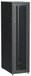 LE05-47U61-PM ITK Cabinet LINEA E 47U 600x1000mm 2pc perforated and metal doors black