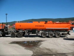 Semi-trailer-tanker for oil products and mechanised refuelling of vehicles with fuel dispensed measurement RTC 4671D0-10