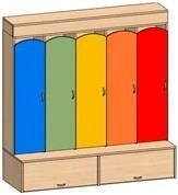 Children's sectional cupboard with clothes catwalk SHKS-1P