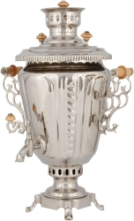 Samovar 7 litre roasting samovar Shot glass nickel plated