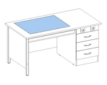 Light table with dimmable pedestal 1500x900x750 mm