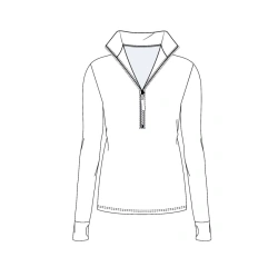 Longsleeve with zip with finger cutout, Article "198238738"