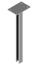 Traverse beam SMUP 41x21x2,5TD-000, with overall profile dimensions from 41x42x2,5x200 mm to 41x42x2,5x2000 mm, with metal thick