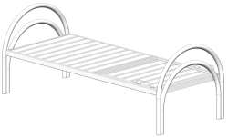 KF0-01-"MSC" (MSC-132R) General hospital bed (with headrest)