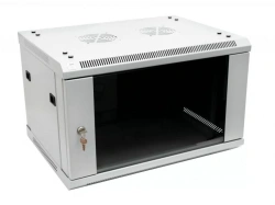 Telecommunication Wall Mounted Cabinet 18U, 600x450x901 (WxHxH), article number SNR-TWC-18-SF-R-G