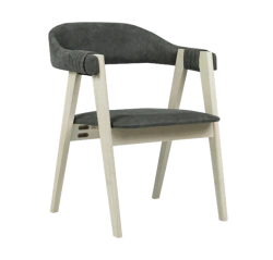 Semi-chair Dolche upholstered on wooden frame