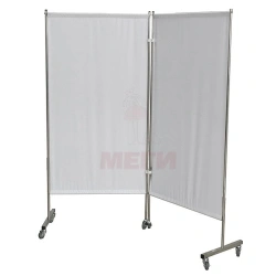 SHM-"MSC"(MSC-25302) Medical screen of stainless steel, on wheels, two-sectional