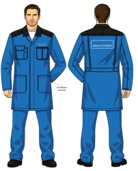 Dressing gown for protection against OPZ and mechanical influences, male SMA125-104/001-DKB