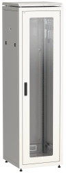 LN35-33U66-GM ITK Network cabinet 19" LINEA N 33U 600x600 mm glass front door, metal rear door grey