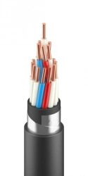 Control cable with plastic insulation in polyvinylchloride sheath in cold-resistant version, grade: KVVGEz-XL