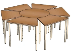 Set of tables on a metal frame "Flower" / SD37