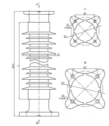 Insulator rod support insulator with protective sheath made of organosilicon composition OSK 10-110-G01-3
