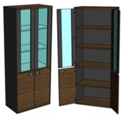 Four-door document cupboard (upper doors glazed) TU 31.01.11-001-05065033-2021
