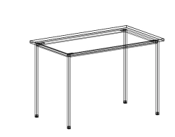 Six-seater table
