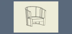 Office armchair, mainly with wooden frame TV-AKDK-2.15.01-01