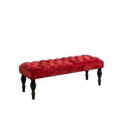 Upholstered wooden-framed banquette