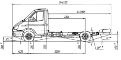 GAZelle BUSINESS chassis, Modification 330202, Petrol engine EURO-2, N1