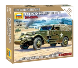 Assembled model "American armoured personnel carrier M3 Scout"