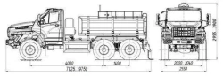 Tank truck for transportation of food liquids (technical water) ??? 4680M5-20 on chassis URAL 4320-6151-71, 4320-6151-73, 4320-6