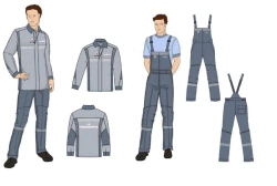 Men's sets for ITR (jacket-shirt, vest, dungaree) special for employees of the organisations of the Transneft system for protect