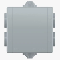 CADUCEUS ALING POWER Junction box for open wiring 80x80x55, 6 entries, IP54, 500V~, lid push-fastening,