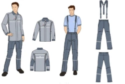 Men's sets for engineers (jacket-shirt, trousers) special for employees of the organisations of the system "Transneft" for prote