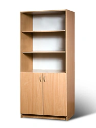 Wooden office shelving unit