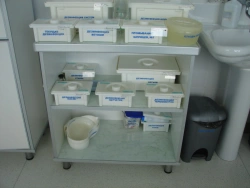 Medical table-table for disinfectants