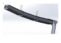 LED luminaire "Industrial Design MTM IoT" series CUBIC 120 Three modules Connection from the ends 5 degrees Mounting Console