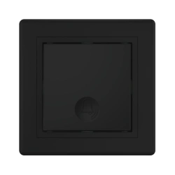 CADUCEUS ALING PRESTIGE Flush-mounted push-button switch 10A, 250V~, black (soft touch), article number 610.E1E1E1