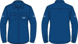 Women's jacket-shirt in the corporate style of PJSC Gazprom Neft for protection against thermal risks of electric arc; elevated