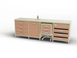 Straight module LINE, 102-001-4 102-002-1M 103-001-3 102-003B 102-004A, 2400x600x850