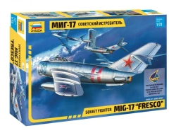 Assembled model "Soviet fighter MiG-17"