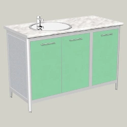 Three-door sink cabinet, model MA-5