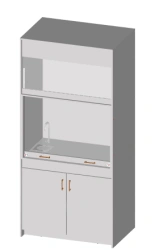 Stationary laboratory cupboard (fume cupboard)