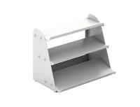 Desk stand with three tiers of shelves