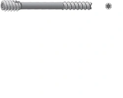 Cannulated compression screws Ø 2.5/3.3 mm, length 10 mm to 50 mm, 2 mm pitch, item No. 472.0XX-T6