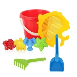 Game Children's sand set "Fish" 8pr.(bucket large, strainer, moulds for sand 4 pcs., scoop, rake)