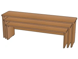 Set of benches ''Matryoshka'' (wood)/ NIM01