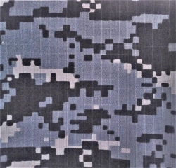 Cotton-polyester fabric in camouflage colour with water-repellent finish Art. No. C 65 BYU